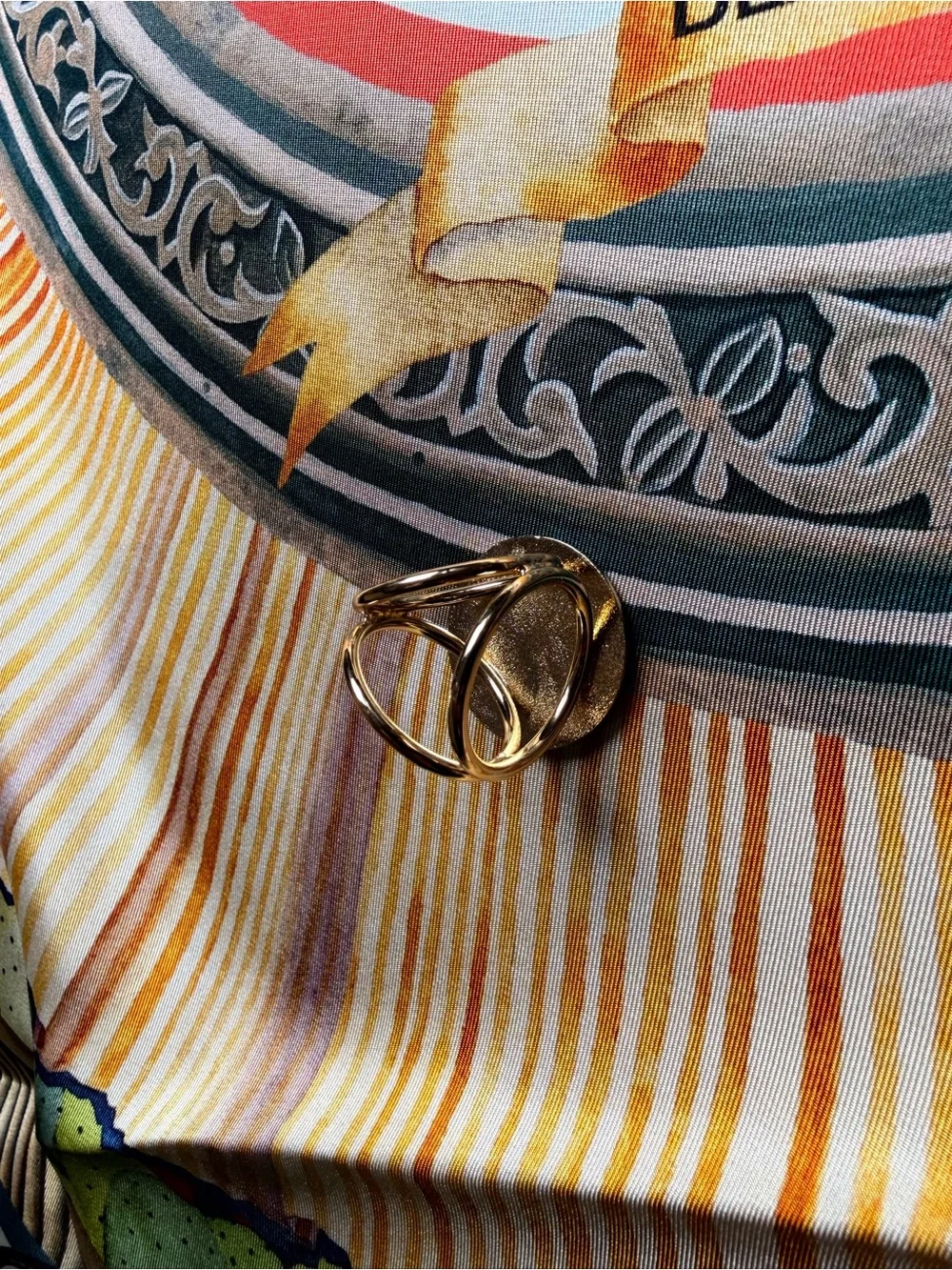 Estancia Collection Silk Scarf and Dove Scarf Ring